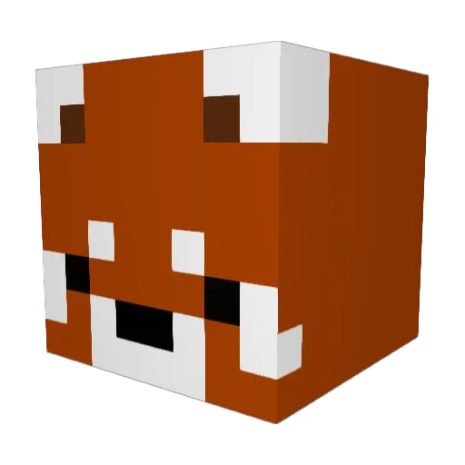 Givvie Minecraft avatar head, 3D render