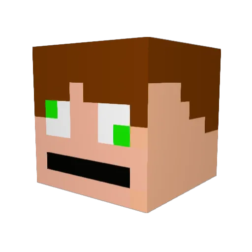 Givvo Minecraft avatar head, 3D render