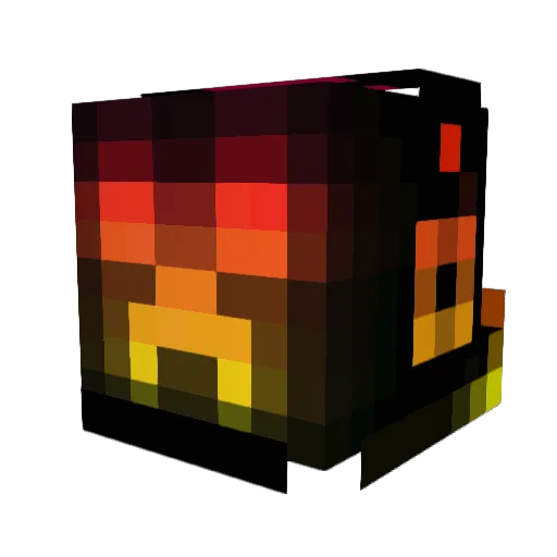 Giwaaf Minecraft avatar head, 3D render