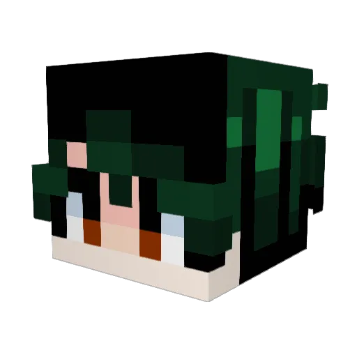 Giwakwa Minecraft avatar head, 3D render