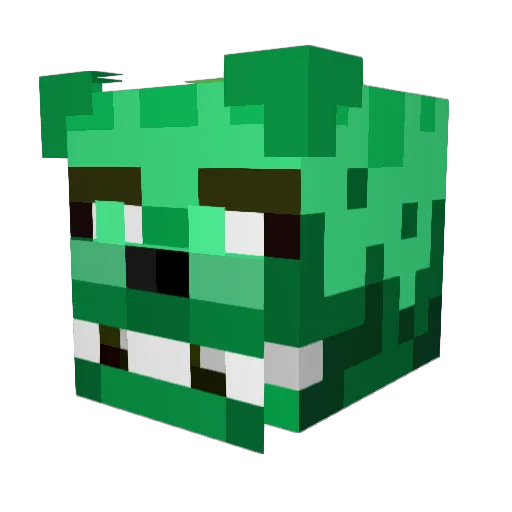 Gixann Minecraft avatar head, 3D render