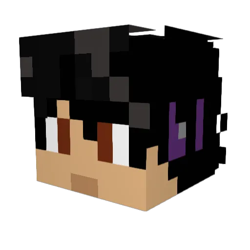 Gixsow Minecraft avatar head, 3D render