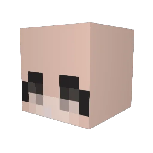 GiyuTapioca Minecraft avatar head, 3D render