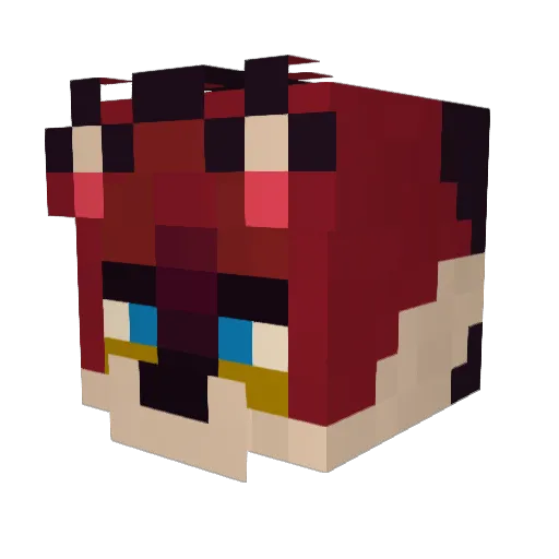 Gizackuma Minecraft avatar head, 3D render