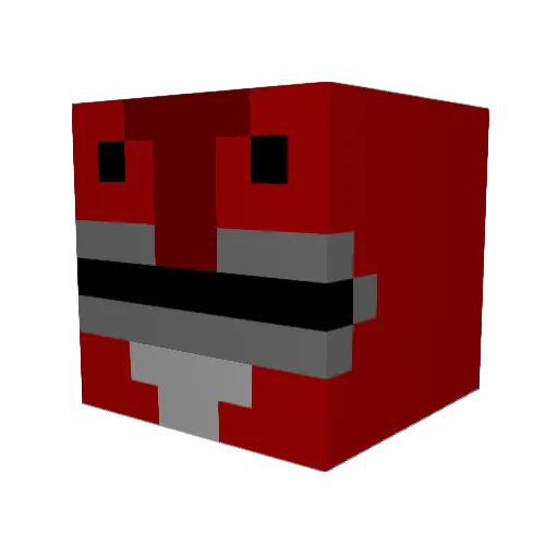 GiziE Minecraft avatar head, 3D render