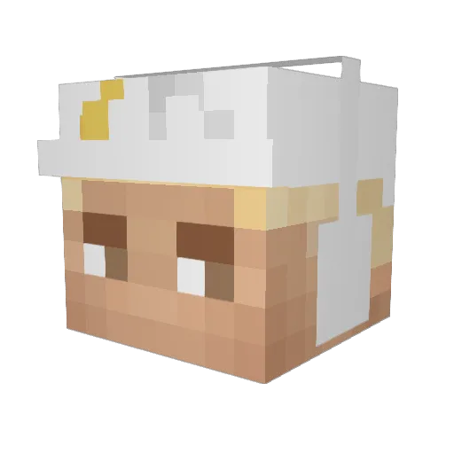 Gizmo07_ Minecraft avatar head, 3D render