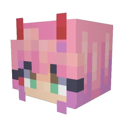 Gizmo100 Minecraft avatar head, 3D render