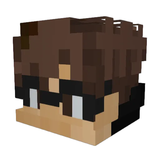 Gizmo1157 Minecraft avatar head, 3D render