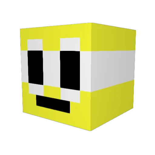 Gizmo_Cam Minecraft avatar head, 3D render