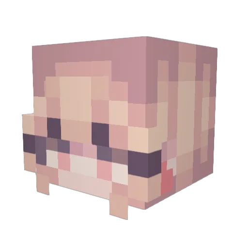 Gizmoloon Minecraft avatar head, 3D render
