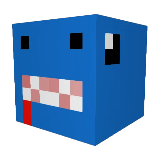 Gizmoooooooo Minecraft avatar head, 3D render