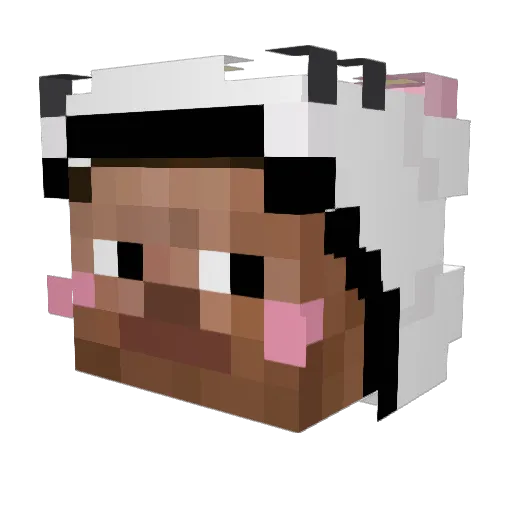 Gizolek Minecraft avatar head, 3D render