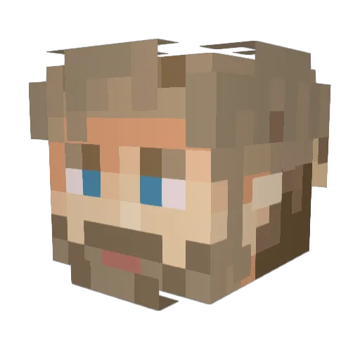 GizzGoz Minecraft avatar head, 3D render