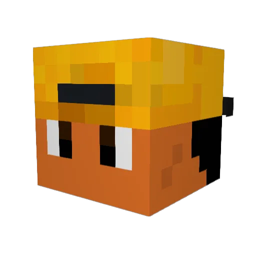 GizzmosWrld Minecraft avatar head, 3D render