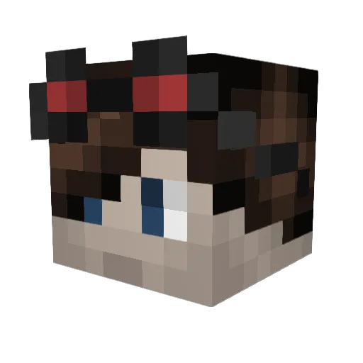 Gizzom Minecraft avatar head, 3D render