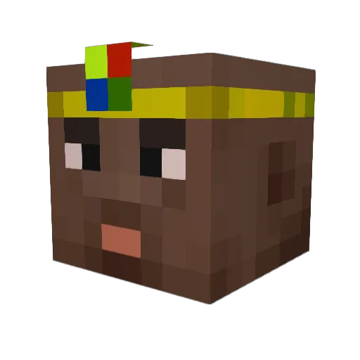 Gjaerslukern Minecraft avatar head, 3D render