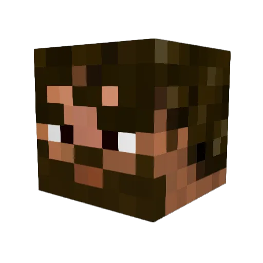 Gjaf Minecraft avatar head, 3D render