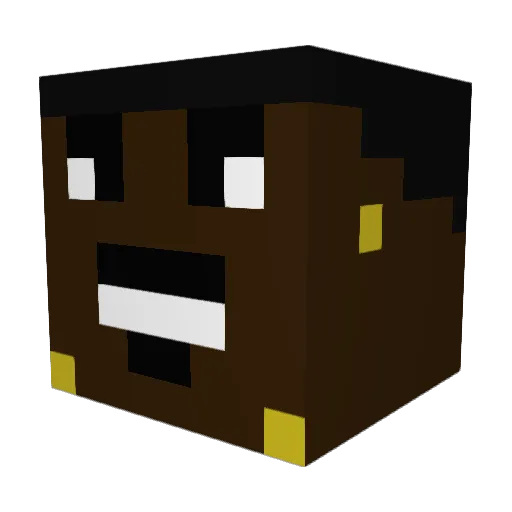 Gjergo Minecraft avatar head, 3D render