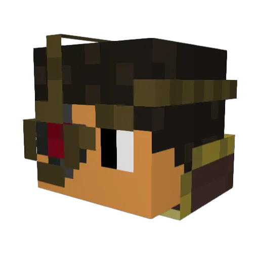 Gjifttann Minecraft avatar head, 3D render