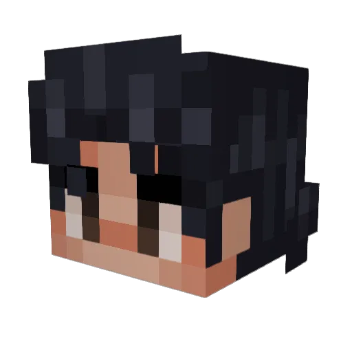 Gk0iH0n Minecraft avatar head, 3D render