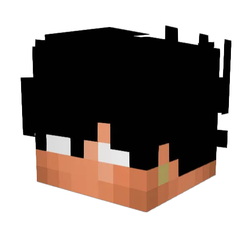 GkBlack777 Minecraft avatar head, 3D render