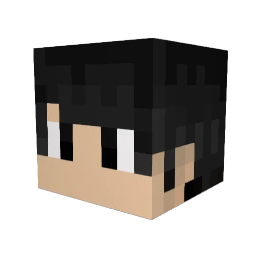 Gkatie Minecraft avatar head, 3D render