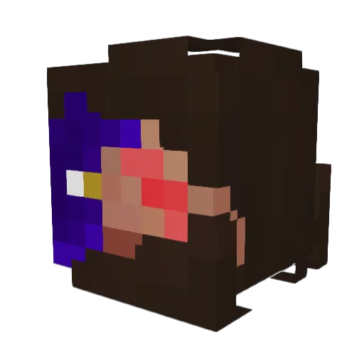 Gkiauris Minecraft avatar head, 3D render