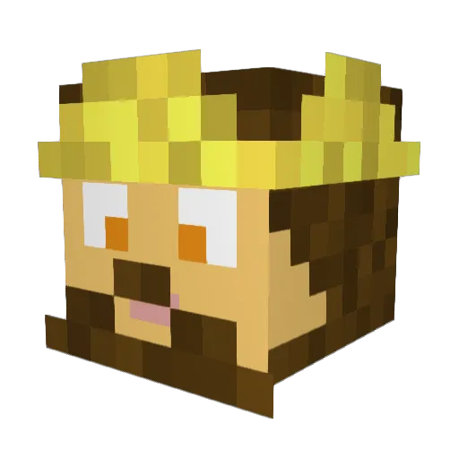 GkingisCool Minecraft avatar head, 3D render
