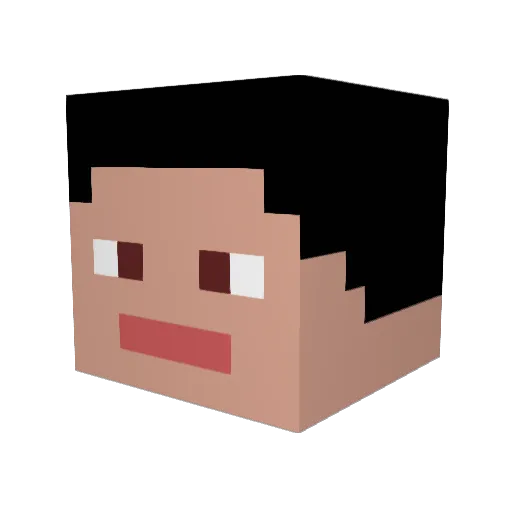 Gksu08 Minecraft avatar head, 3D render