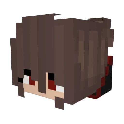 Gl0omyRaven Minecraft avatar head, 3D render