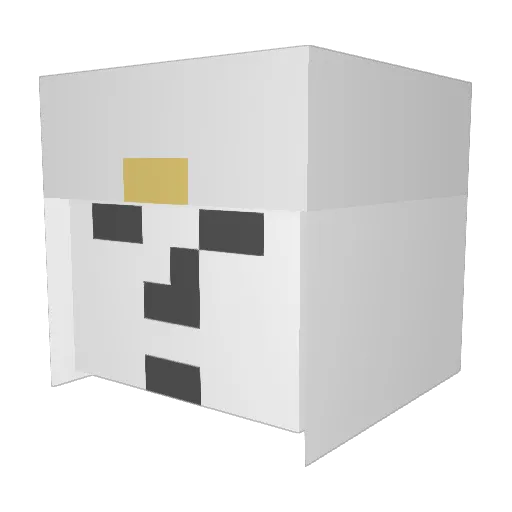 Gl1L Minecraft avatar head, 3D render