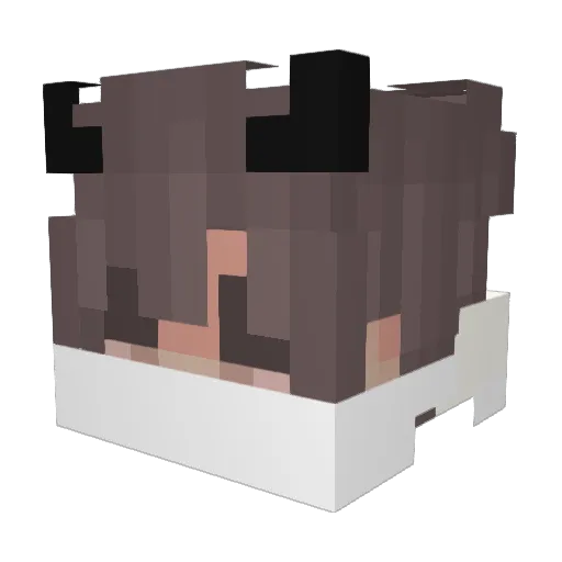 Gl1t4 Minecraft avatar head, 3D render
