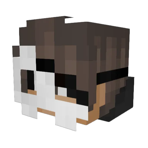 Gl1tchPVP Minecraft avatar head, 3D render