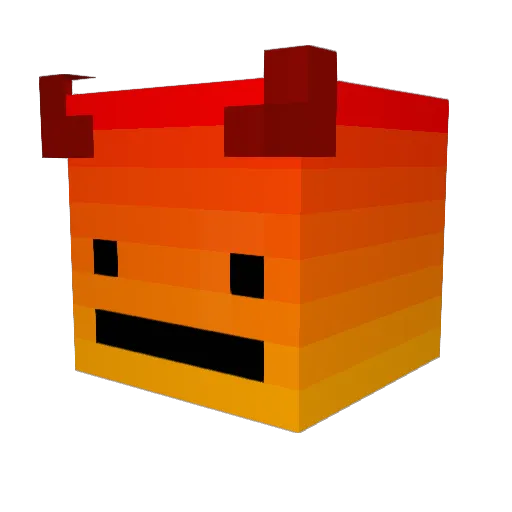 Gl3k3 Minecraft avatar head, 3D render