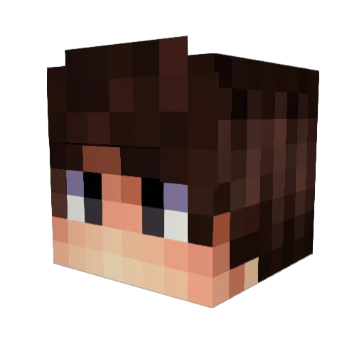 GlaCliem Minecraft avatar head, 3D render