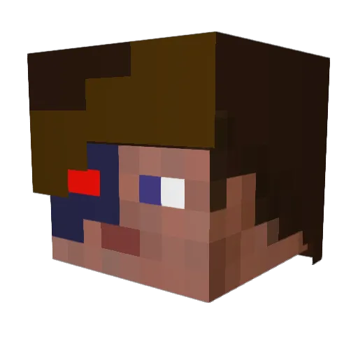 GlaDurDeaD Minecraft avatar head, 3D render