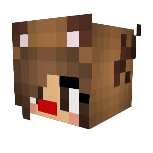 GlaPso Minecraft avatar head, 3D render