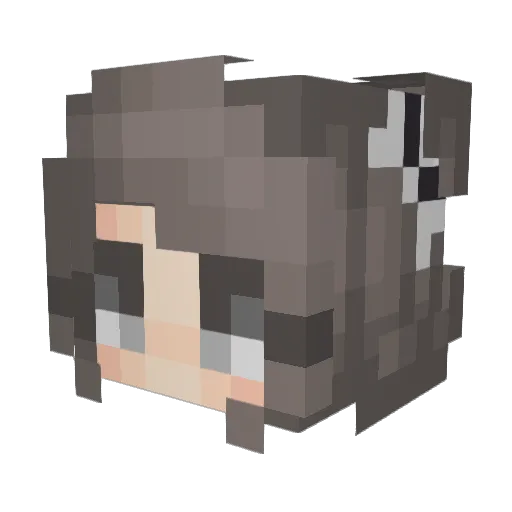 Glace0n Minecraft avatar head, 3D render