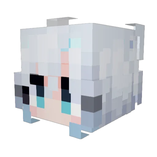 Glaceon2020 Minecraft avatar head, 3D render