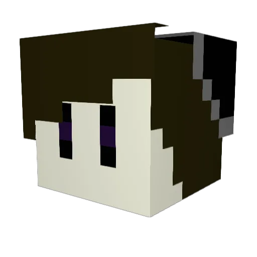 Glaceon53 Minecraft avatar head, 3D render