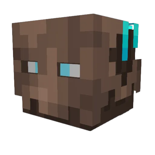 GlacialGuardian Minecraft avatar head, 3D render