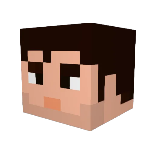 GlacialPigeon Minecraft avatar head, 3D render