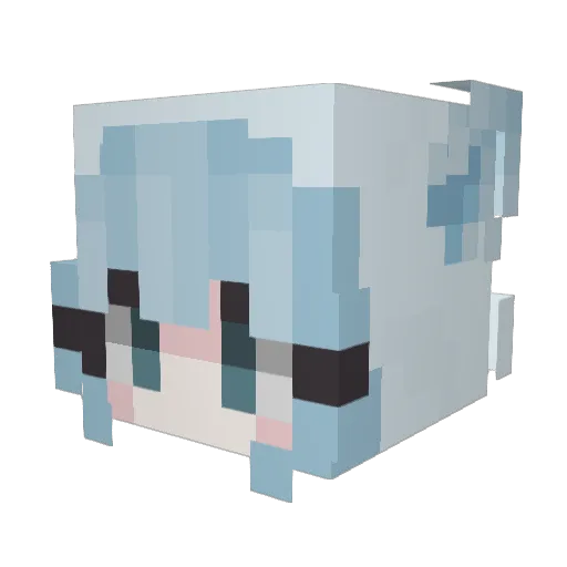 Glaciarctic_ Minecraft avatar head, 3D render