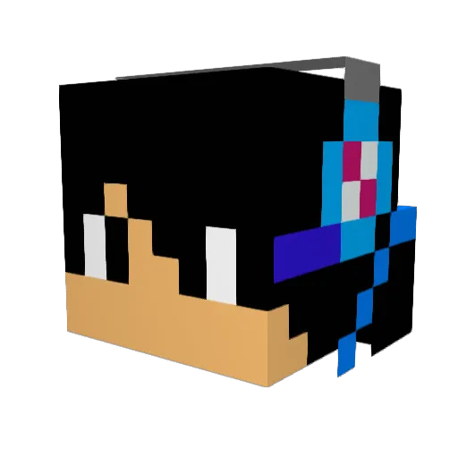 Glacier97 Minecraft avatar head, 3D render