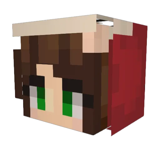 GlacierGirl Minecraft avatar head, 3D render