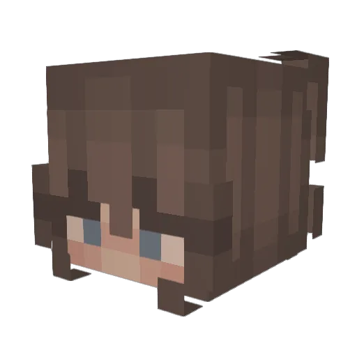GlacierLeaf Minecraft avatar head, 3D render