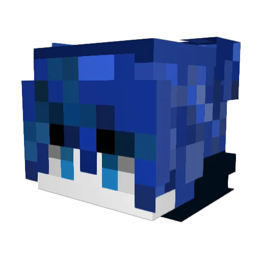 GlacierMist_ Minecraft avatar head, 3D render