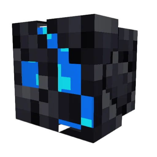 GlacierWater Minecraft avatar head, 3D render