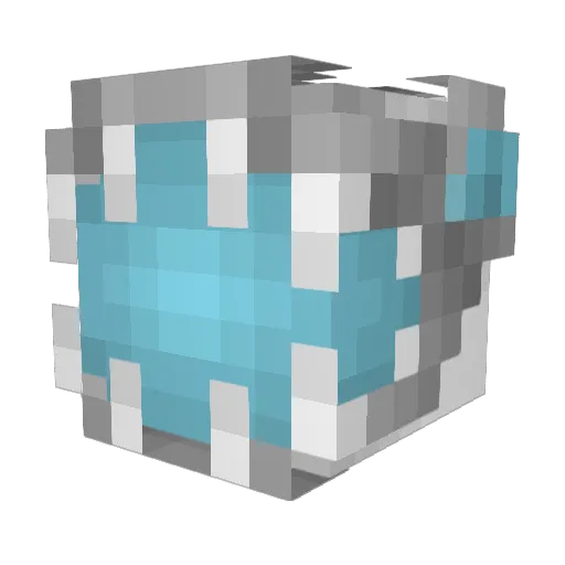 Glacier_3 Minecraft avatar head, 3D render