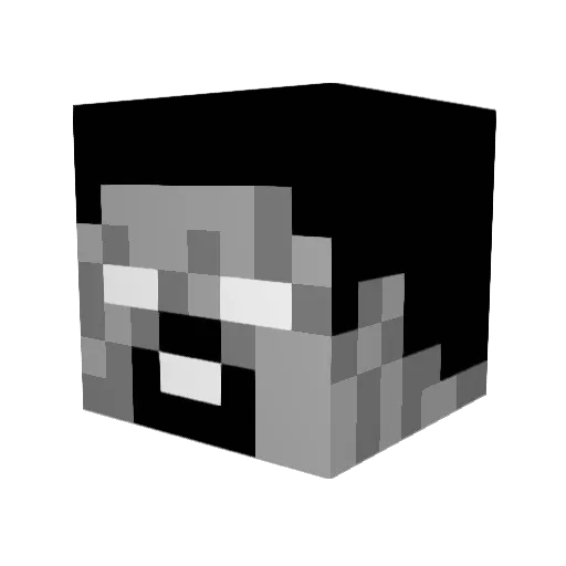 Glaciky Minecraft avatar head, 3D render